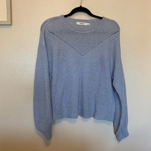Light blue lace knit sweater